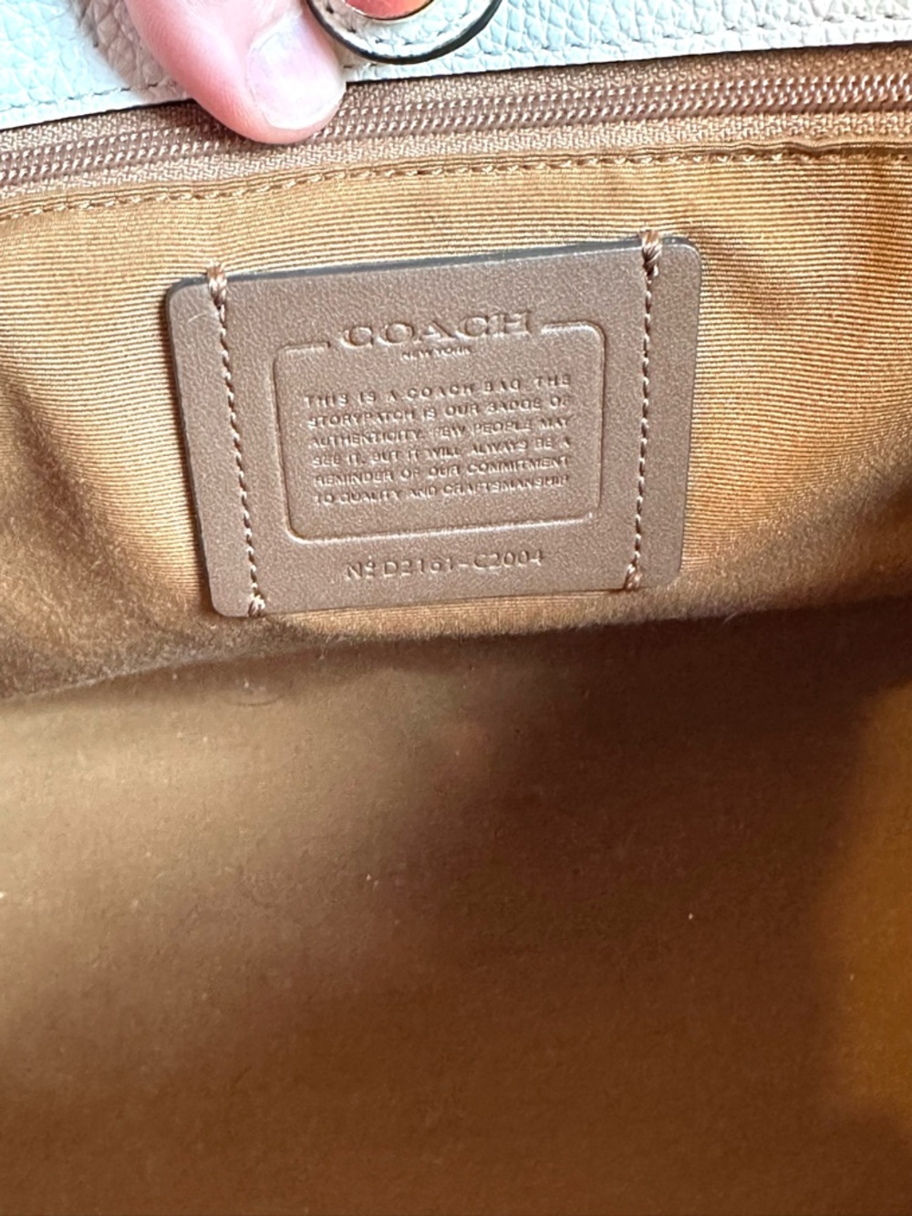 Coach Cream Leather Dempsey Tote Bag Boxy with Large Logo Detachable Strap Purse - Picture 7 of 12